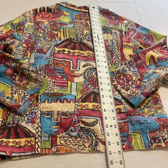 Chico’s Linen Art To Wear Jacket Size 3 US XL - Picture 10 of 10